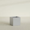 Montroy Medium Cube Square Fiberglass Planter - 28 in x 28 in x 28 in - Metallic Silver - Metallic Silver,28 in x 28 in x 28 in