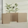 Amesbury Large Narrow Rectangle Fiberglass Planter - 24 in x 10 in x 32 in - Metallic Gold - Metallic Gold,24 in x 10 in x 32 in