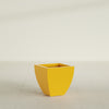 Lima Small Tapered Square Fiberglass Planter - 16 in x 16 in x 16 in - Gloss Saffron - Gloss Saffron,16 in x 16 in x 16 in