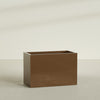 Brisbane Extra Large Long Rectangle Fiberglass Planter - 48 in x 24 in x 32 in - Metallic Bronze - Metallic Bronze,48 in x 24 in x 32 in