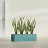 Tiergarden Large Long Over The Railing Rectangle Fiberglass Planter - 36 in x 12 in x 10 in - Satin Sea Foam - Satin Sea Foam,36 in x 12 in x 10 in