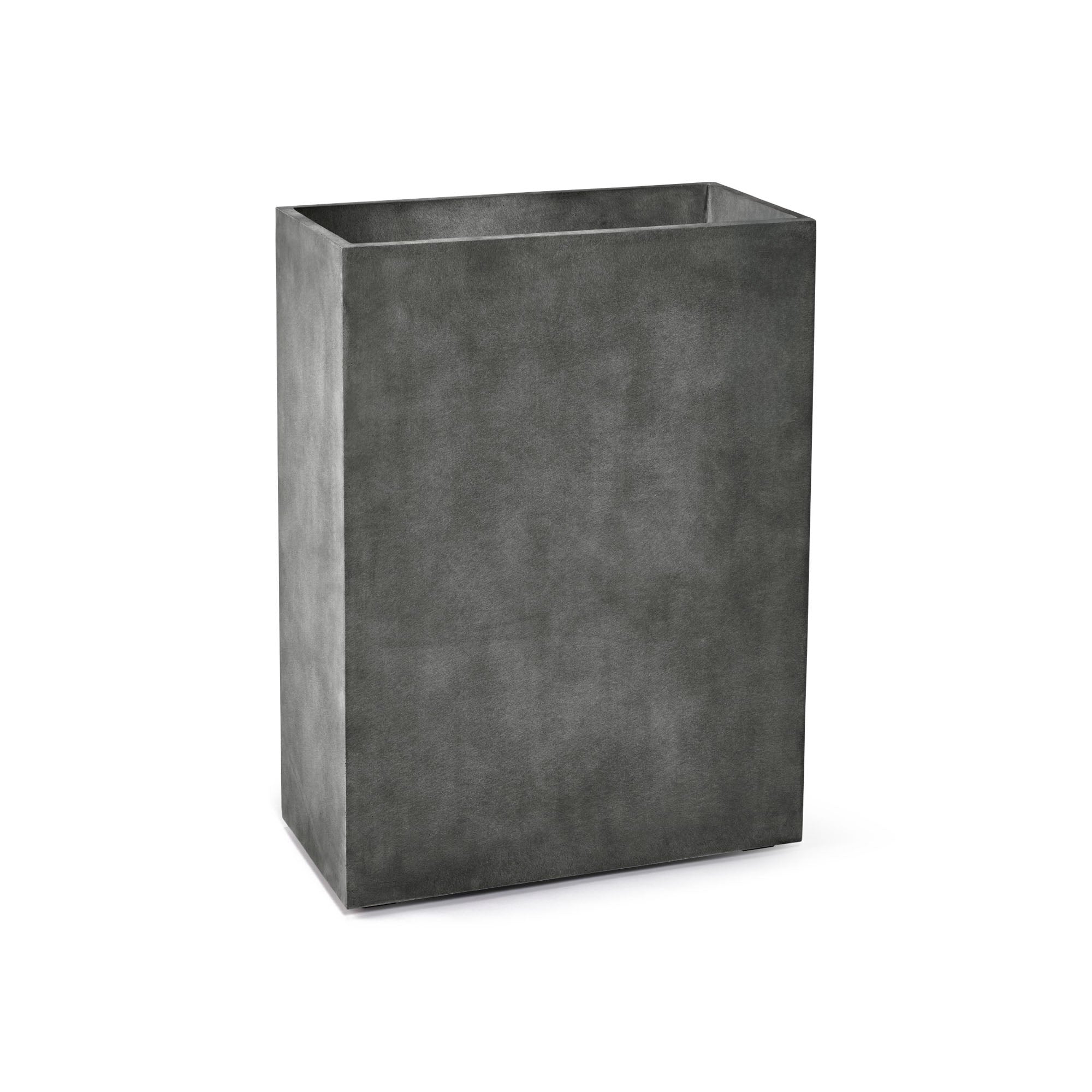 Reglo Rectangular Planter – Grey Stone Finish – Fiberglass Indoor/Outdoor and Weather-Resistant Large Planter (23.5" L x 11.75" W x 31.5" H Exterior, 23.3" L x 11.5" W Interior) - Grey Stone,23.6 in x 11.8 in x 31.5 in
