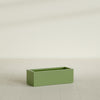 Cuba Large Long Rectangle Fiberglass Planter - 36 in x 14 in x 12 in - Satin Green - Satin Green,36 in x 14 in x 12 in