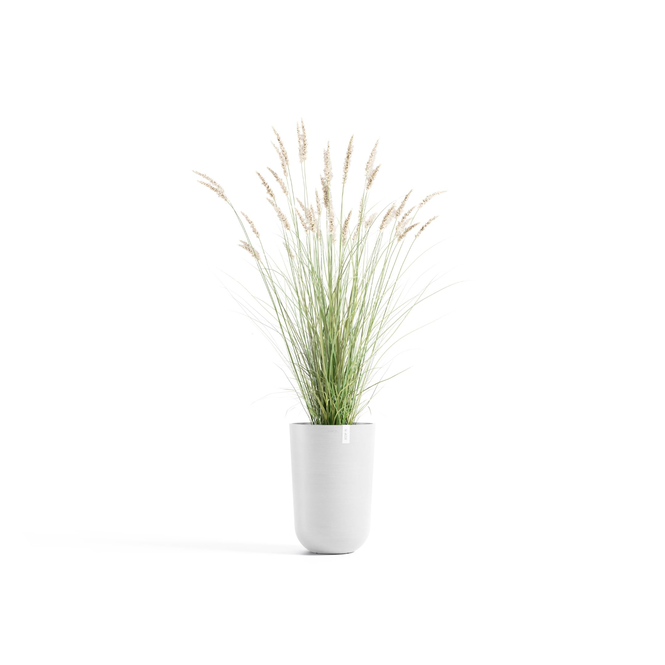 Oslo Medium Round Planter - 13.8 in x 13.8 in x 20.3 in - Pure White - Pure White,13.75 in x 13.75 in x 20.25 in,Planter Only