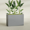 Darwin Extra Large Long Rectangle Fiberglass Planter - 60 in x 24 in x 42 in - Metallic Gunmetal - Metallic Gunmetal,60 in x 24 in x 42 in