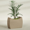 Seoul Extra Large Curved Abstract Fiberglass Planter - 48 in x 20 in x 36 in - Metallic Gold - Metallic Gold,48 in x 20 in x 36 in