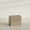 Brisbane Large Rectangle Fiberglass Planter - 36 in x 24 in x 32 in - Metallic Gold - Metallic Gold,36 in x 24 in x 32 in