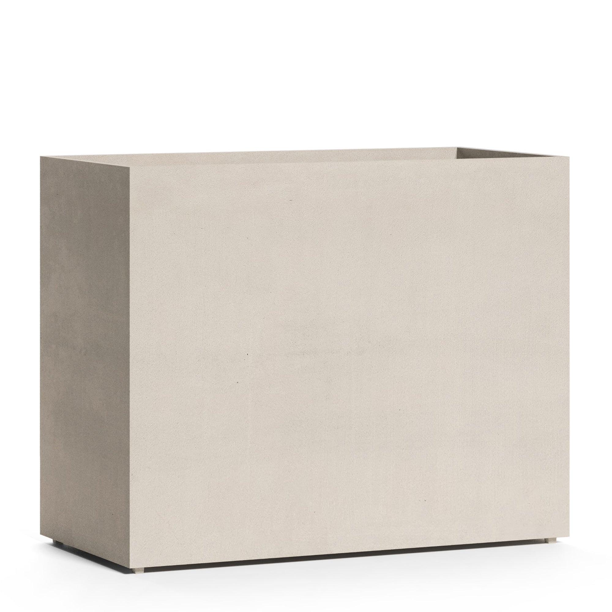 Semplito Rectangular Planter – Sand Stone Finish – Fiberglass Indoor/Outdoor and Weather-Resistant Large Planter (39.5" L x 19.75" W x 31.5" H Exterior, 39" L x 19.3" W Interior) - Sand Stone,39.3 in x 19.7 in x 31.5 in