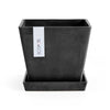 Rotterdam Small Square Planter - 19.75 in x 19.75 in x 17.25 in - Planter + Saucer + Watering System - Dark Grey - Dark Grey,19.75 in x 19.75 in x 17.25 in,Planter + Saucer + Watering System