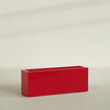Miami Extra Large Narrow Rectangle Fiberglass Planter - 48 in x 12 in x 18 in - Gloss Red - Gloss Red,48 in x 12 in x 18 in