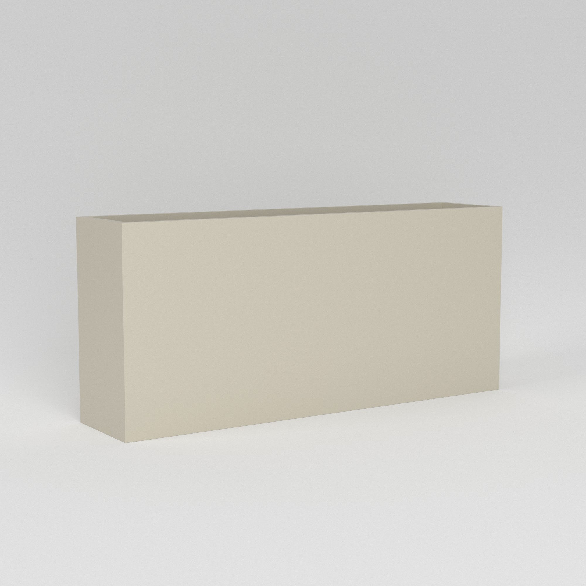 Potsdam Large Tall Rectangle Fiberglass Planter - 16 in x 16 in x 32 in - Satin Beige - Satin Beige,16 in x 16 in x 32 in
