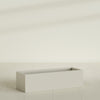 Reade Small Tabletop Rectangle Fiberglass Planter - 18 in x 6.5 in x 5 in - Satin Beige - Satin Beige,18.5 in x 6.5 in x 5 in