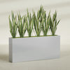 Delray Extra Large Long Rectangle Fiberglass Planter - 72 in x 12 in x 32 in - Metallic Silver - Metallic Silver,72 in x 12 in x 32 in