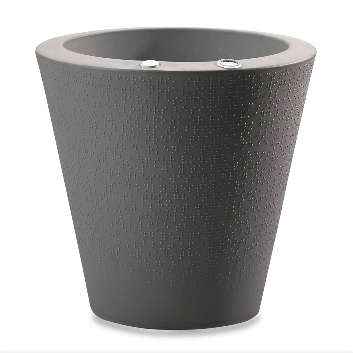 Dot with TruDrop™ Self-Watering - 16in diam. x 16in - Slate - Slate,16in diam. x 16in