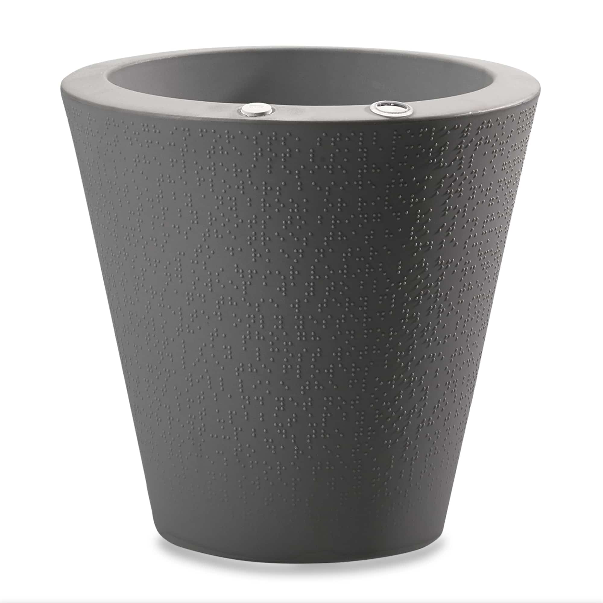 Dot with TruDrop™ Self-Watering - 16in diam. x 16in - Slate - Slate,16in diam. x 16in