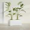 Badalona Large Tall Rectangle Fiberglass Planter - 39 in x 17 in x 17 in - Gloss White - Gloss White,39 in x 17 in x 17 in