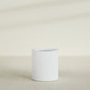 Rio Grande Medium Round Fiberglass Planter - 18 in x 18 in x 20 in - Gloss White - Gloss White,18 in x 18 in x 20 in
