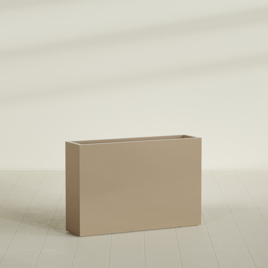 Delray Extra Large Long Rectangle Fiberglass Planter - 48 in x 12 in x 32 in - Metallic Gold - Metallic Gold,48 in x 12 in x 32 in