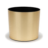 Hand-Foiled Floor Cylinder - 12in diam. x 12in - Brushed Brass - Brushed Brass,12 in x 12 in x 12 in