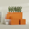 Granada Extra Large Long Rectangle Fiberglass Planter - 48 in x 24 in x 24 in - Gloss Tangerine - Gloss Tangerine,48 in x 24 in x 24 in