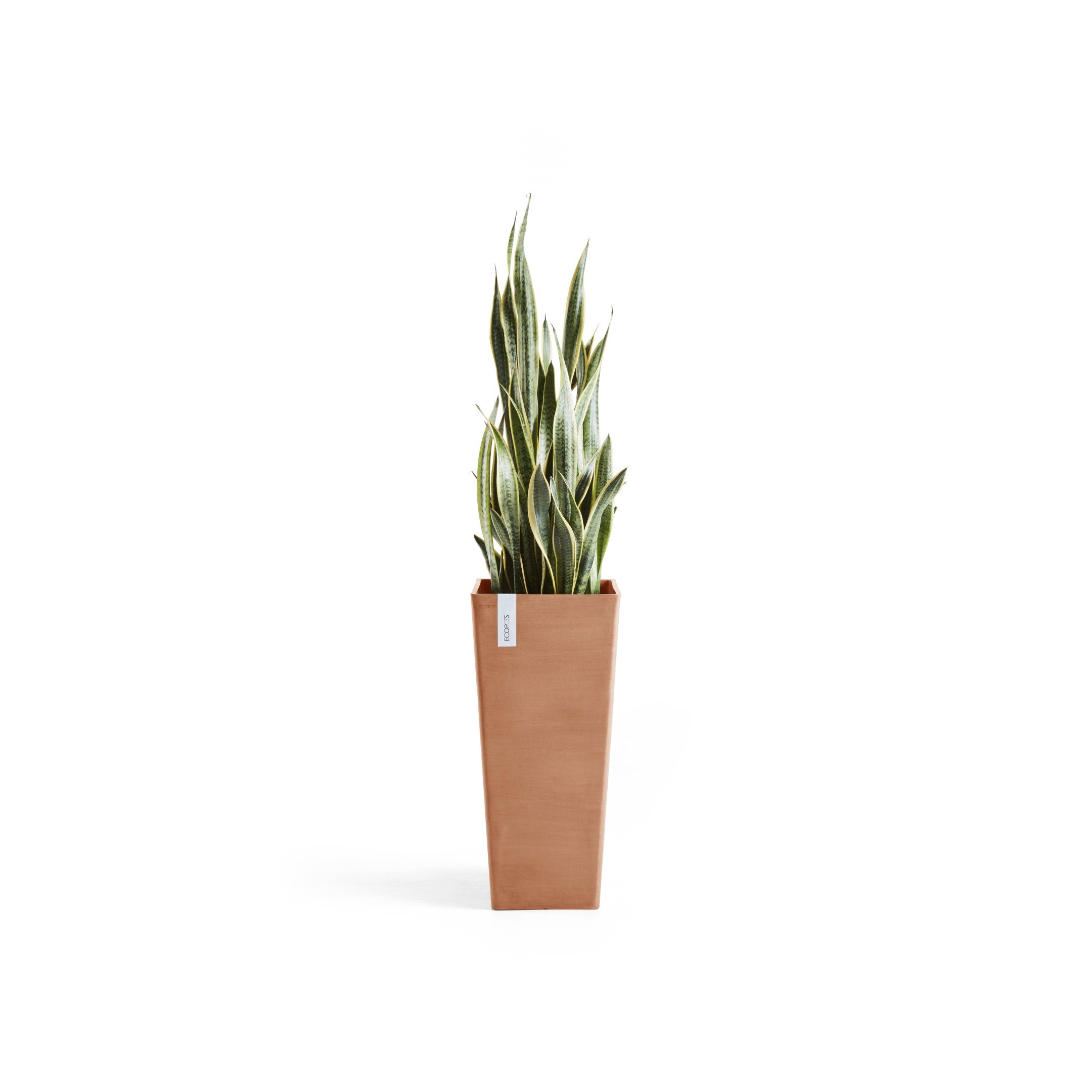 Rotterdam High Medium Square Planter - 12.6 in x 12.6 in x 27.5 in - Terracotta - Terracotta,12.5 in x 12.5 in x 27.5 in,Planter Only