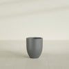 Valencia Small Round Fiberglass Planter - 15 in x 15 in x 18 in - Metallic Gunmetal - Metallic Gunmetal,15 in x 15 in x 18 in