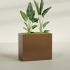 Darwin Extra Large Rectangle Fiberglass Planter - 48 in x 24 in x 42 in - Metallic Bronze - Metallic Bronze,48 in x 24 in x 42 in