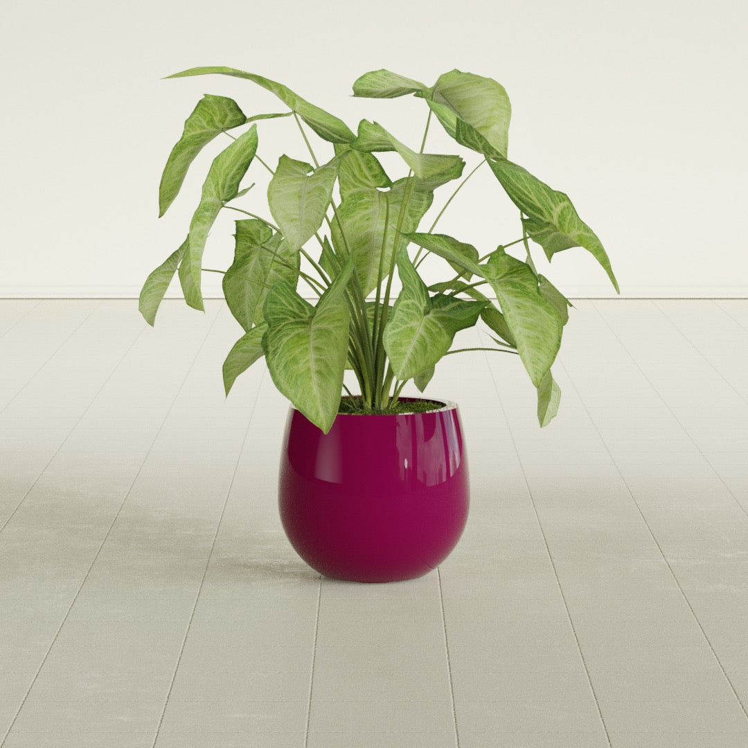 Westfield - 10in diam. x 9in - Gloss Eggplant - Gloss Eggplant,10 in diam. x 9 in H