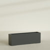 Tolga Extra Large Long Rectangle Fiberglass Planter - 72 in x 16 in x 24 in - Matte Charcoal - Matte Charcoal,72 in x 16 in x 24 in