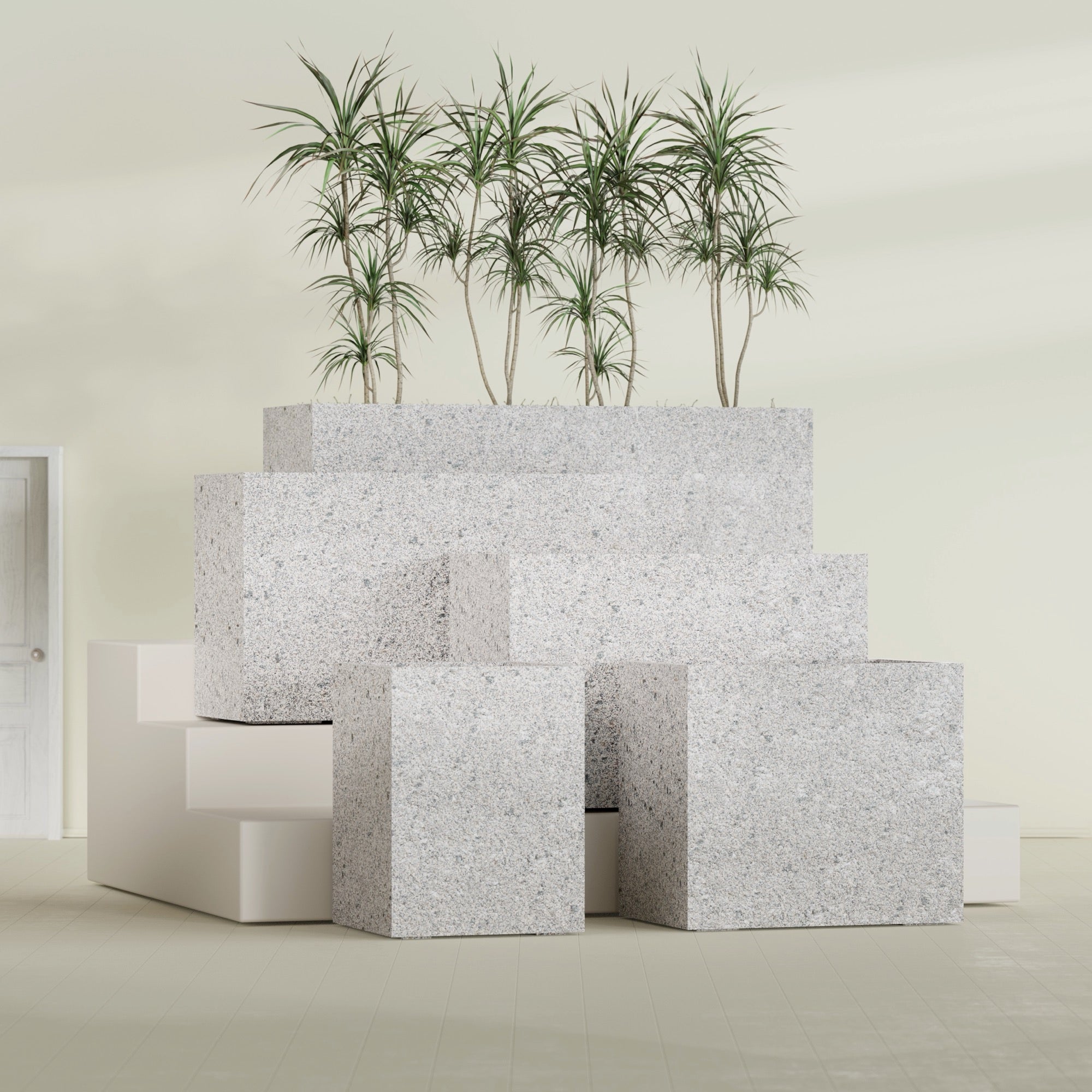 24"-Wide Rectangle - 24in x 24in x 32in - StoneLight - Greystone - StoneLight - Greystone,24 in x 24 in x 32 in