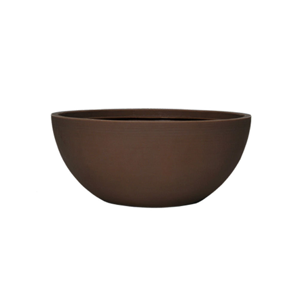 Curbside Flat Bottom Bowl Plastic Planter - 34.5 in x 34.5 in x 13 in - Espresso - Espresso,34.5 in x 34.5 in x 13 in