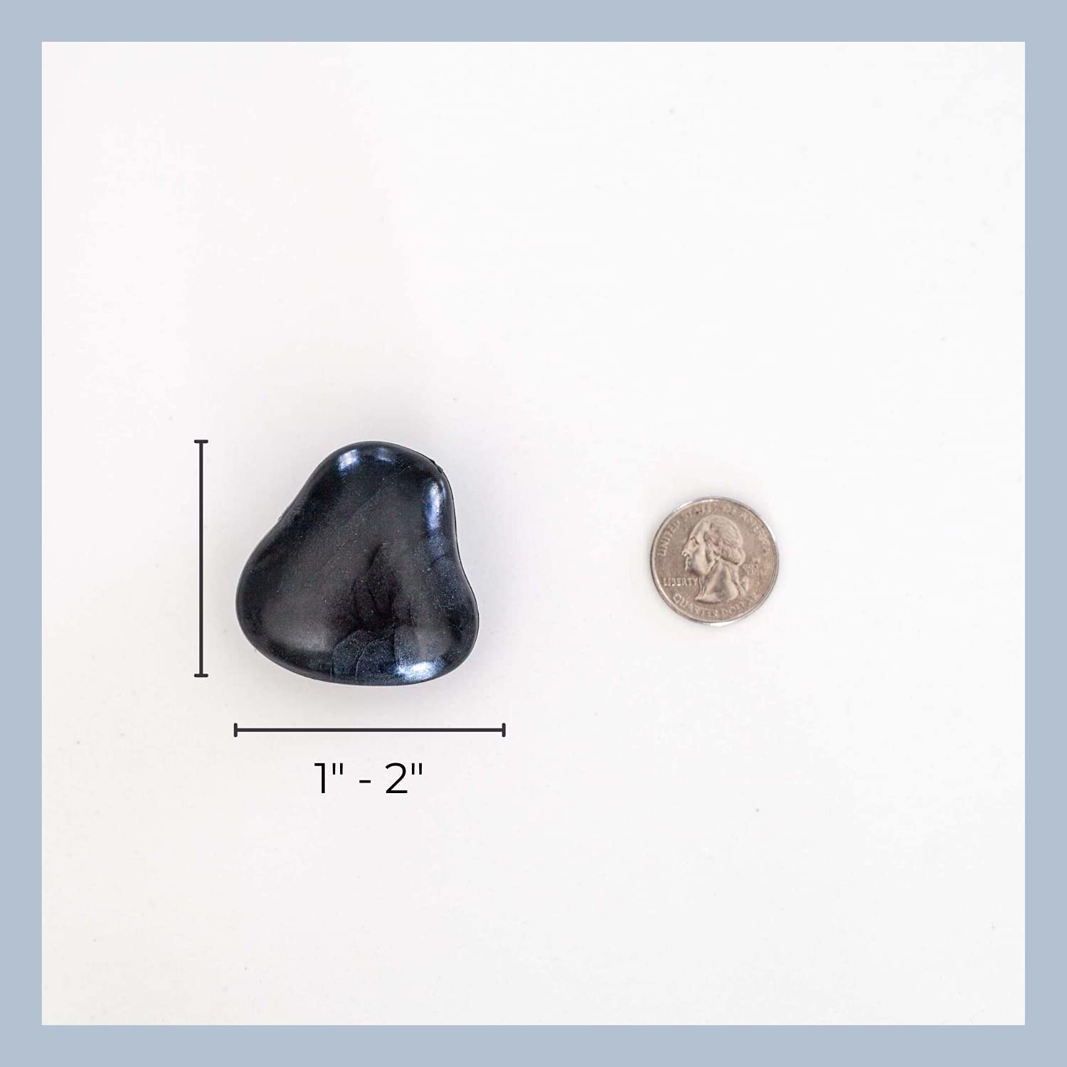 PolyPebbles - Black - Bag of Large Rocks (6.6lbs) - Black,Large Rocks,Single 6.6 lb bag
