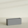 Tolga Extra Large Long Rectangle Fiberglass Planter - 60 in x 16 in x 24 in - Metallic Gunmetal - Metallic Gunmetal,60 in x 16 in x 24 in
