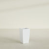 Toulan Medium Tall Tapered Square Fiberglass Planter - 12 in x 12 in x 22 in - Matte White - Matte White,12 in x 12 in x 22 in