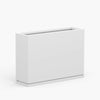 Medium Metal Rectangle Planter with Drip Tray - 24 in x 10.5 in x 24 in - Matte White - Matte White,24 in x 10.5 in x 24 in,With Drip Tray