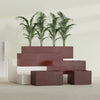 24"-Wide Rectangle - 24in x 24in x 18in - Weathered Steel - Rust - Weathered Steel - Rust,24 in x 24 in x 18 in