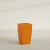 Toulan Large Tall Tapered Square Fiberglass Planter - 16 in x 16 in x 30 in - Gloss Tangerine - Gloss Tangerine,16 in x 16 in x 30 in