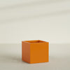 Montroy Large Cube Square Fiberglass Planter - 36 in x 36 in x 36 in - Gloss Tangerine - Gloss Tangerine,36 in x 36 in x 36 in