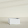 Torino Large Wide Rectangle Fiberglass Planter - 36 in x 24 in x 18 in - Gloss White - Gloss White,36 in x 24 in x 18 in