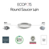 Small Round Saucer - 14.5 in x 14.5 in x 1.5 in - White Grey - White Grey,14.5 in x 14.5 in x 1.5 in