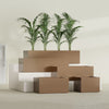 Torino Medium Wide Rectangle Fiberglass Planter - 24 in x 24 in x 18 in - Metallic Bronze - Metallic Bronze,24 in x 24 in x 18 in