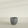 Alzira Medium Round Fiberglass Planter - 23 in x 23 in x 22 in - Metallic Gunmetal - Metallic Gunmetal,23 in x 23 in x 22 in