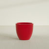 Wannsee Large Round Fiberglass Planter - 33 in x 33 in x 29 in - Gloss Red - Gloss Red,33 in x 33 in x 29 in