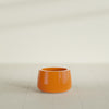 Short Hayden Small Round Fiberglass Planter - 12 in x 12 in x 7 in - Gloss Tangerine - Gloss Tangerine,12 in x 12 in x 7 in