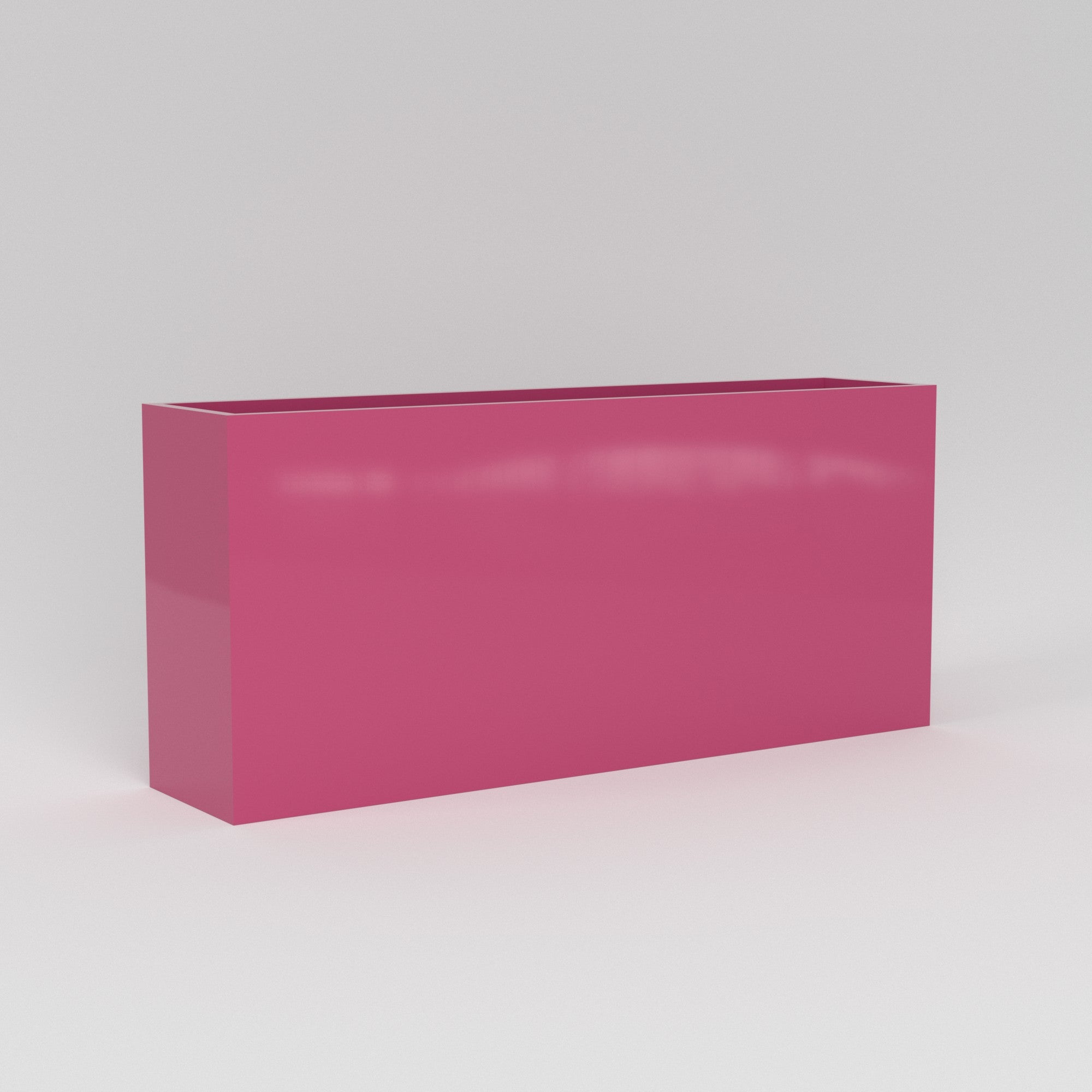 Potsdam Large Tall Rectangle Fiberglass Planter - 16 in x 16 in x 32 in - Gloss Pink Violet - Gloss Pink Violet,16 in x 16 in x 32 in
