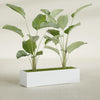 Cuba Large Long Rectangle Fiberglass Planter - 48 in x 14 in x 12 in - Gloss White - Gloss White,48 in x 14 in x 12 in