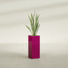Delray Large Tall Rectangle Fiberglass Planter - 12 in x 12 in x 32 in - Gloss Eggplant - Gloss Eggplant,12 in x 12 in x 32 in