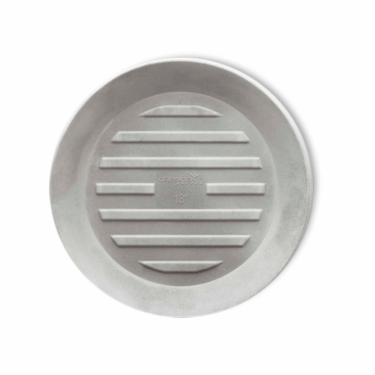 Round Universal Saucer - 11in OD, 8.5in ID - Weathered Concrete - Weathered Concrete,11" Ext. (8.5" Int.)