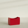 Seoul Large Curved Abstract Fiberglass Planter - 36 in x 16 in x 24 in - Gloss Red - Gloss Red,36 in x 16 in x 24 in