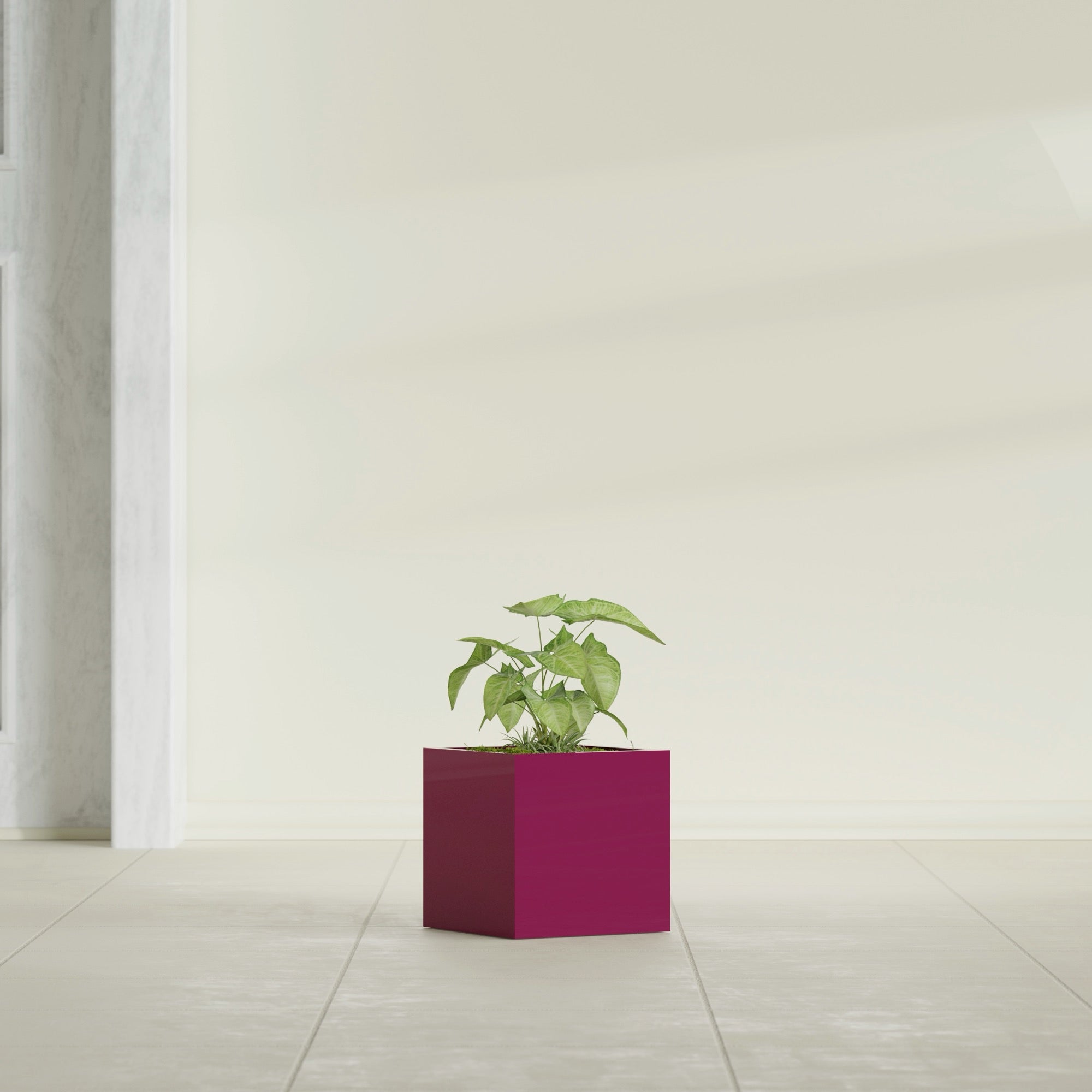 Monaco Square - 7in x 7in x 7 - Gloss Eggplant - Gloss Eggplant,7 in x 7 in x 7 in